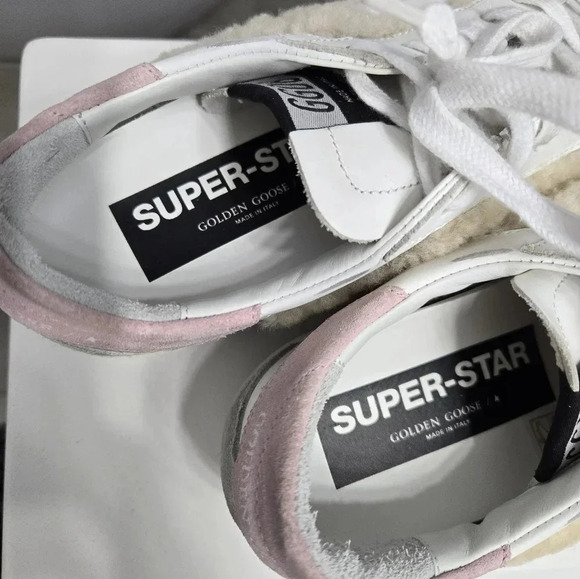 Golden Goose Leather & Shearling Trim Sneakers - Picture 14 of 17